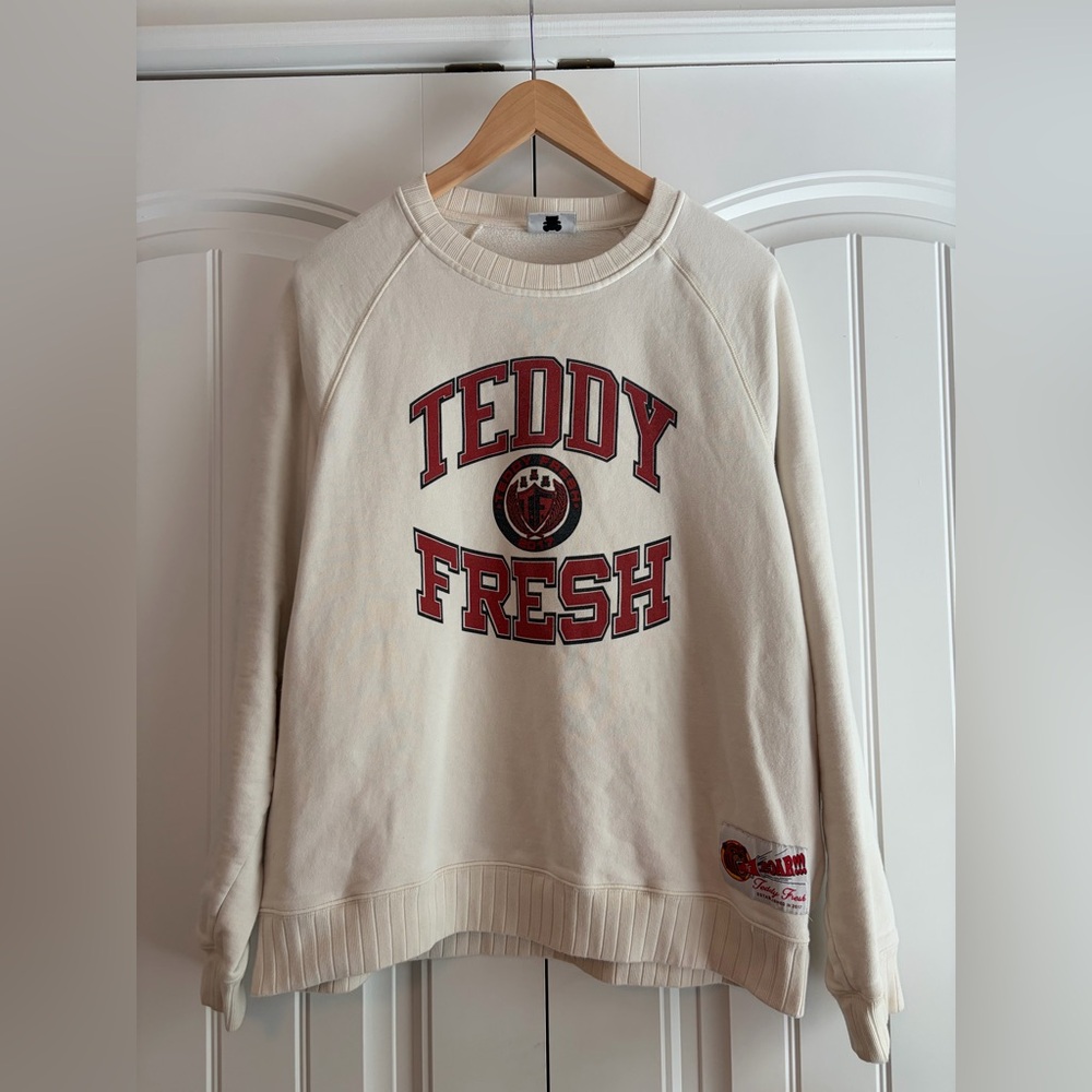 Teddy Fresh College Flunk Out Cream Sweatshirt Unisex Size‎ L
